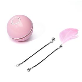 LED Laser Electronic Rolling Pet Funny Cat Toy Ball (Option: PinkRecharge)